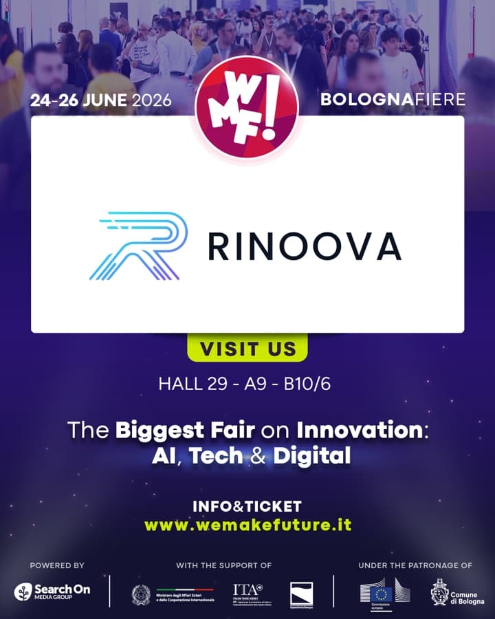 Cartel oficial del WMF 2026 con el logo de Rinoova